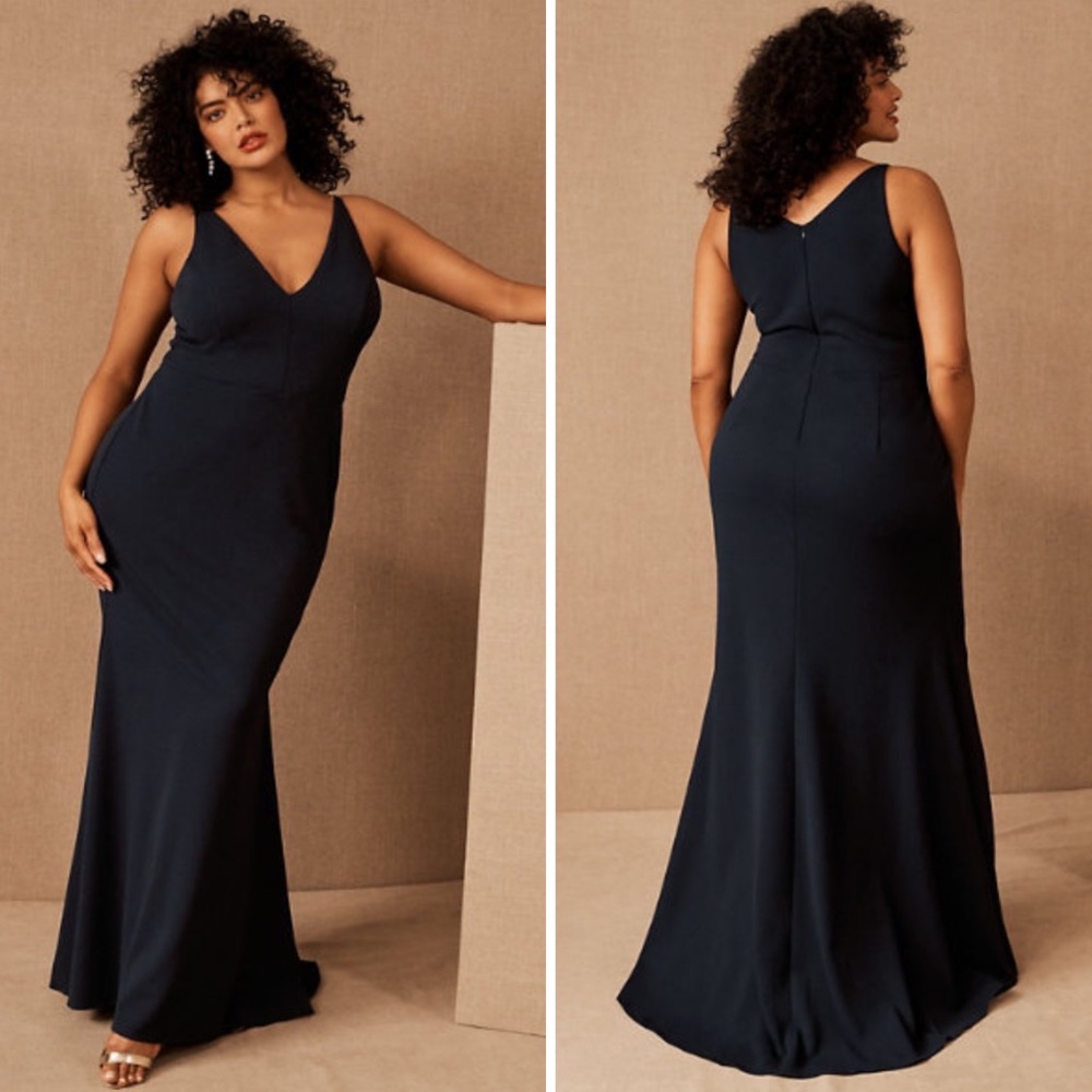 BHLDN Jones Crepe Gown Midnight